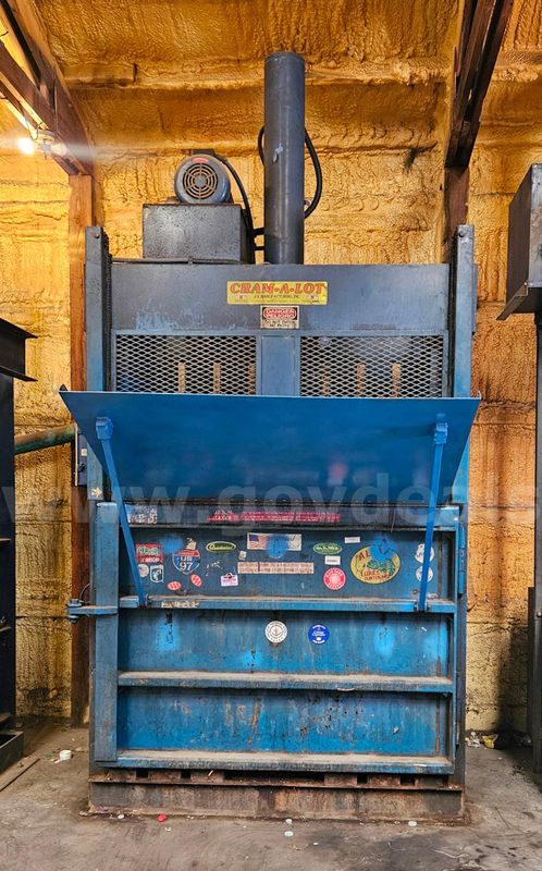 CRAM-A-LOT BALER MODEL 60 DH L.U. (CARDBOARD BALER / HYDRAULIC COMPACTOR / VERTICAL BALER) FOR RECYCLING