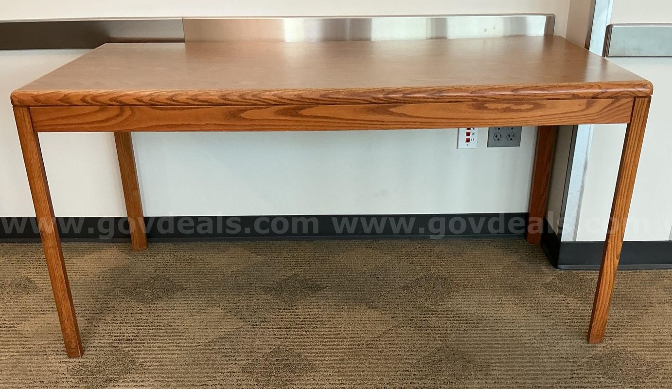 WOOD TABLE 60" W x 29" D x 29" H