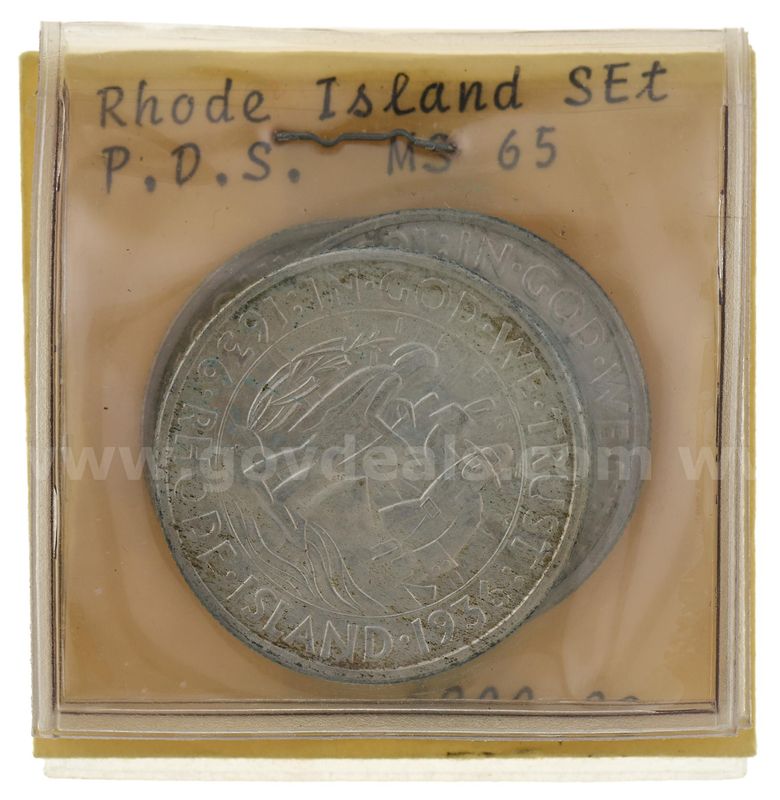 1936 Rhode Island PDS Commemorative Half Dollar Set
