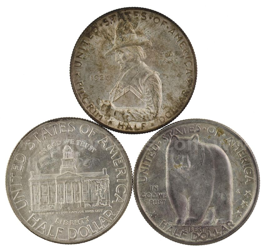 Pilgrim, Bay Bridge, Iowa Commemorative Half Dollars