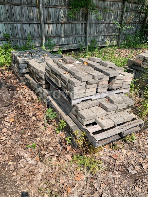 Square pavers, on pallets