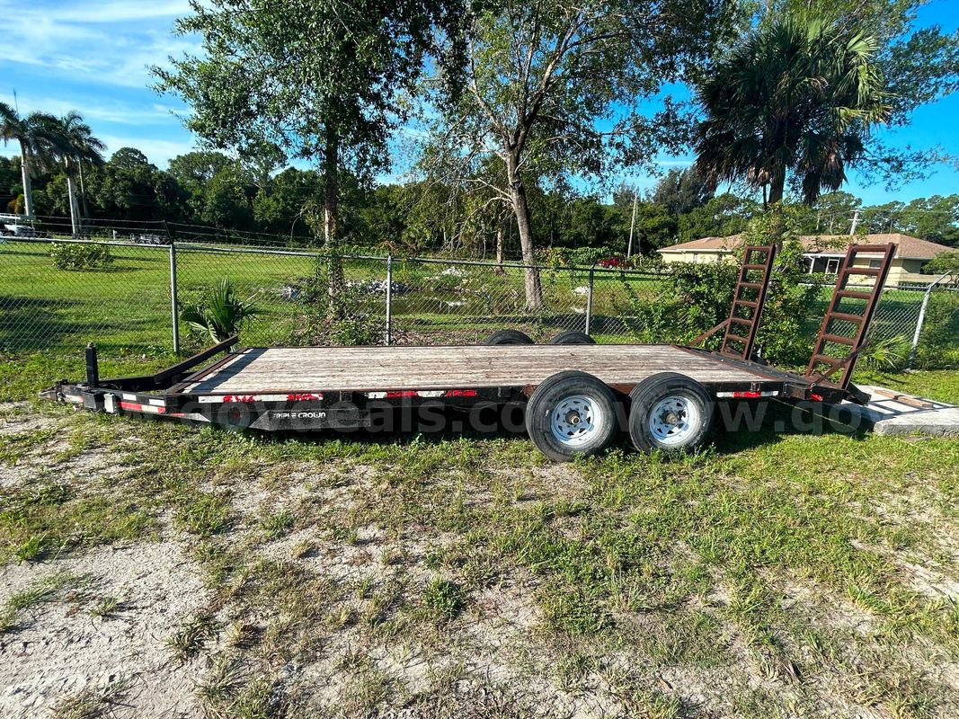 7' x 20' Equipment Trailer 14k axles