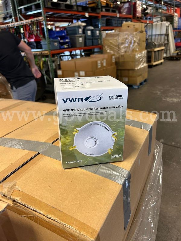 VWR N95 Mask with Valve 19 Cases/120 per case Totaling 2280