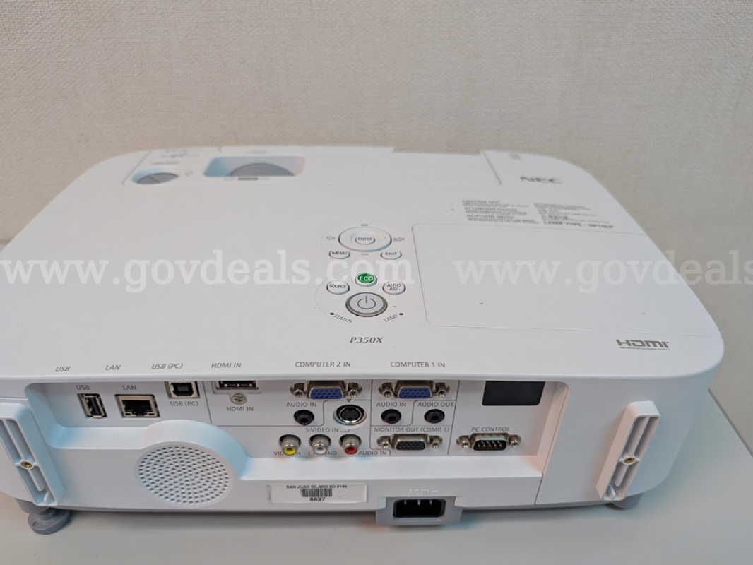 NEC P350X Projector (Qty: 1)