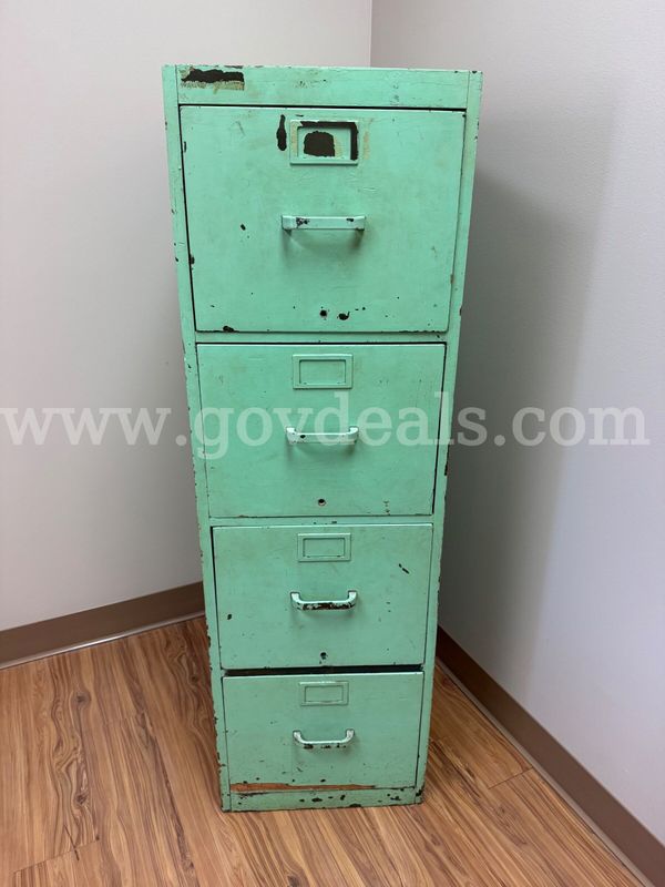 Antique Wooden File Cabinet