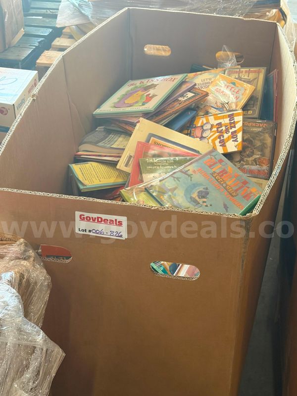 ONE GONDOLA-BOX-FULL OF DISCARDED SCHOOL LIBRARY BOOKS