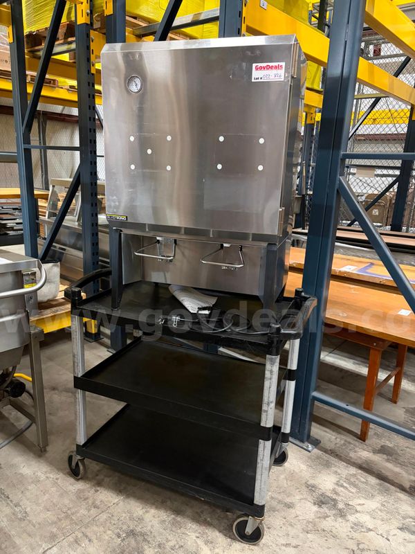 FOR SALE: One Silver King Bulk Milk Dispenser (with Rolling Cart & Mystery Cooling Capabilities!)