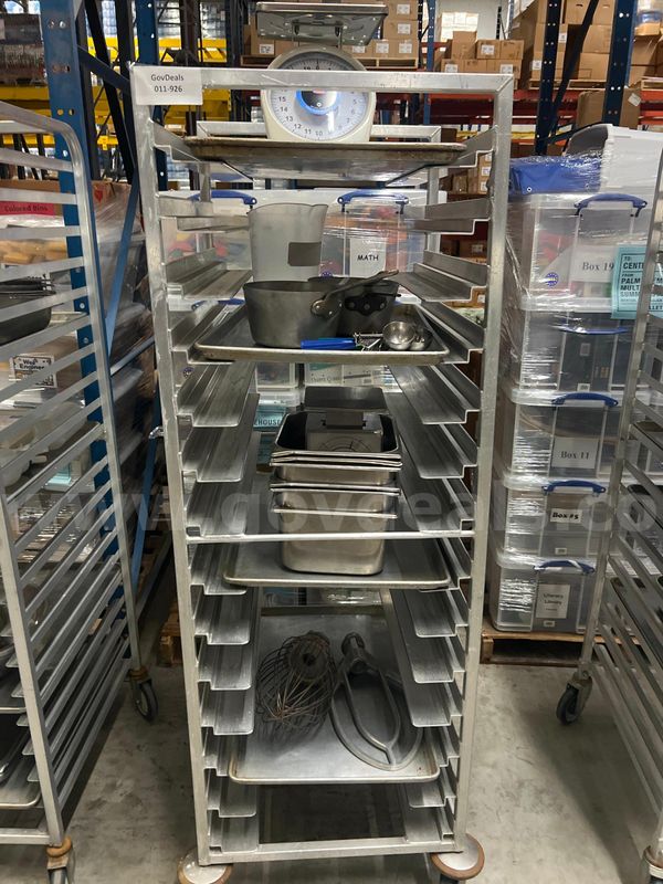 Tray rack, Hobart mixer attachments, smallwares