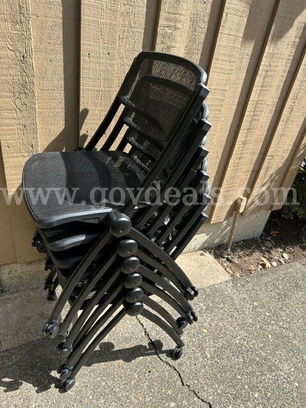 Mesh Chairs on wheels