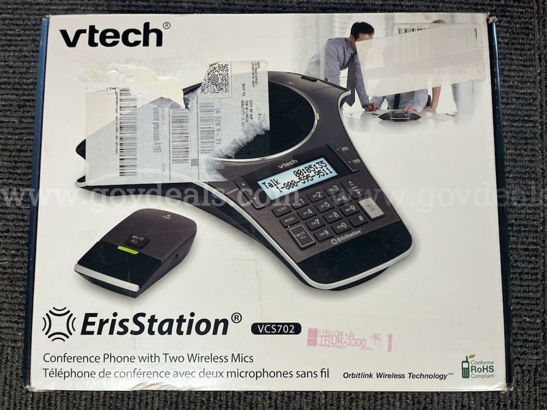 Conference phone with two wireless mics
