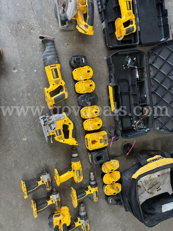 Misc Lot of Used Dewalt Battery Tools