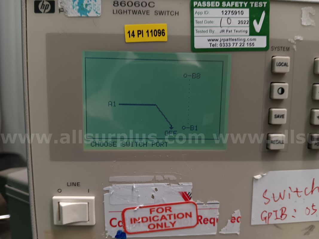 1 LOT 1ea. 1HP 86060C LIGHTWAVE SWITCH