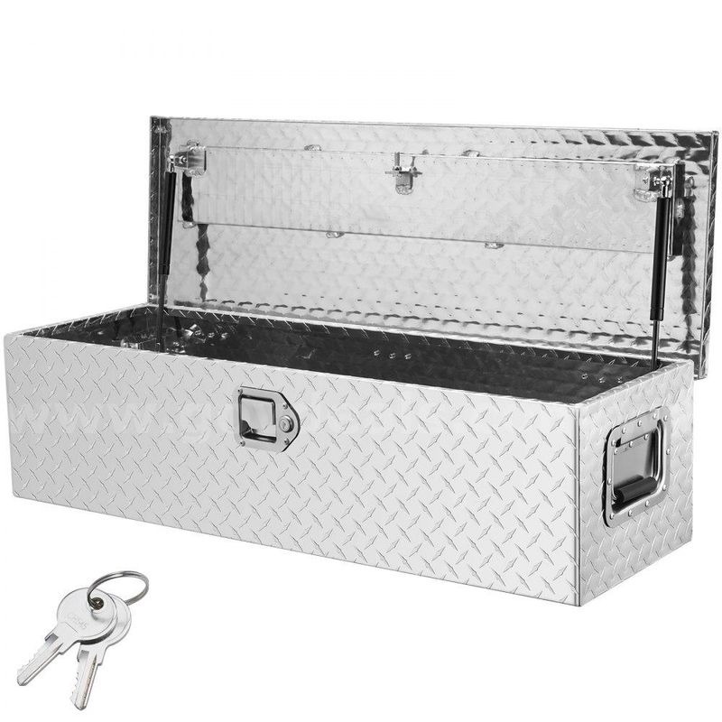 Brand New Aluminum Diamond Plate Truck Trailer Storage Utility Box - $115 Reserve - Shipping Only