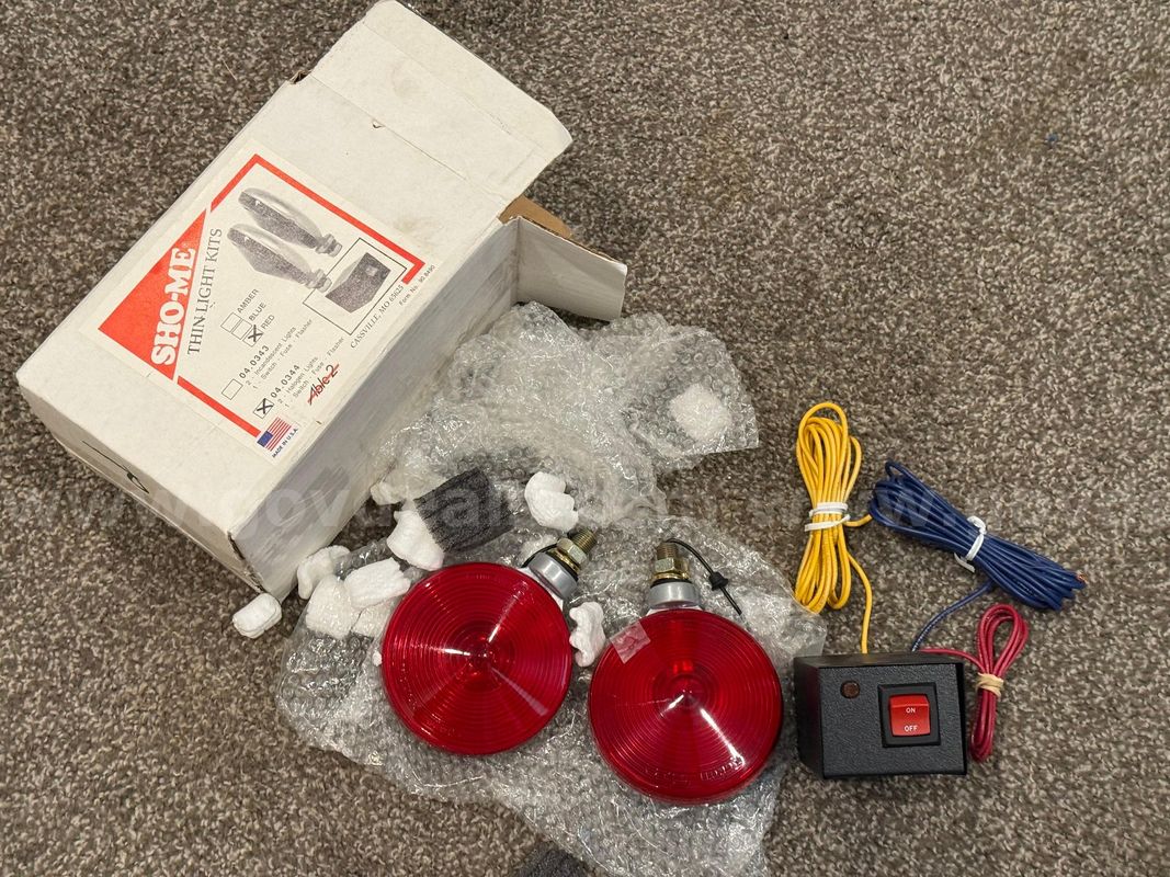 Brand New Pair Of Sho-Me Thin Light Grill / Deck / Trunk "Lollipop" Lights - Police Fire Ems Shipping Only