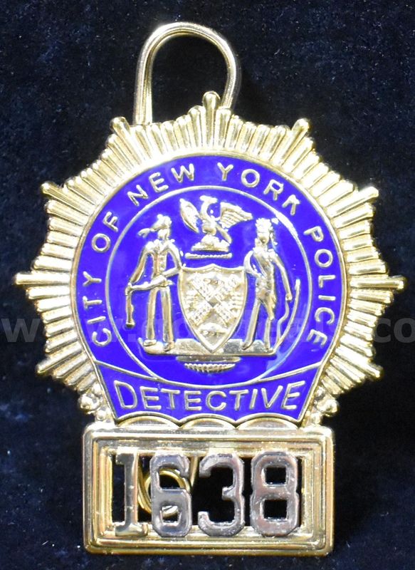 Full Size Nypd New York City Police Department Detective Gold Shield Badge - Shipping Only