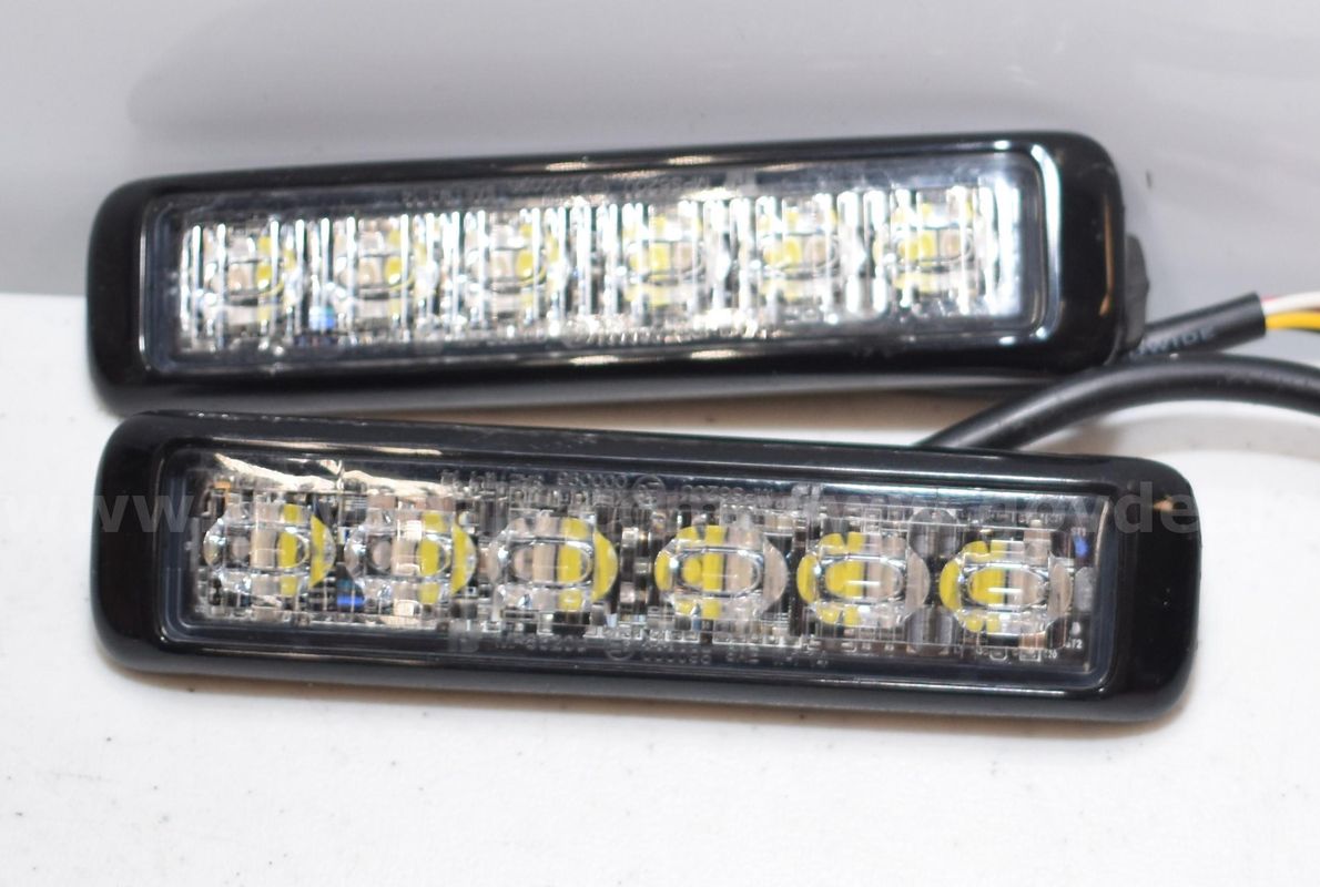 Mint Pair Of Tested And Working Blue White Federal Signal Micropulse Ultra Led Lights - Police Fire Ems - Ship Only