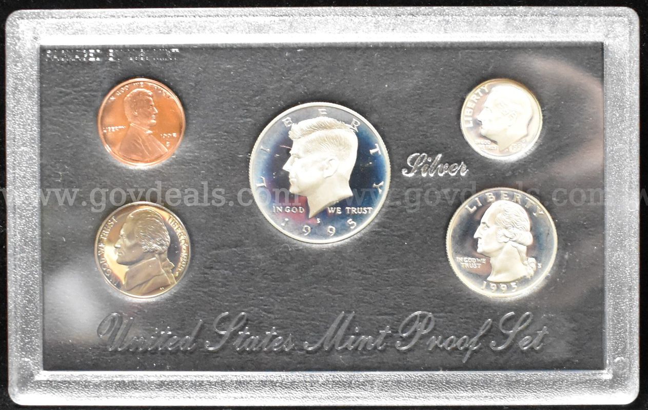 1995 Real Silver Us Mint Proof Coin Set With Toning!! U.S. Coins Currency Money - $50 Reserve - Ship Only
