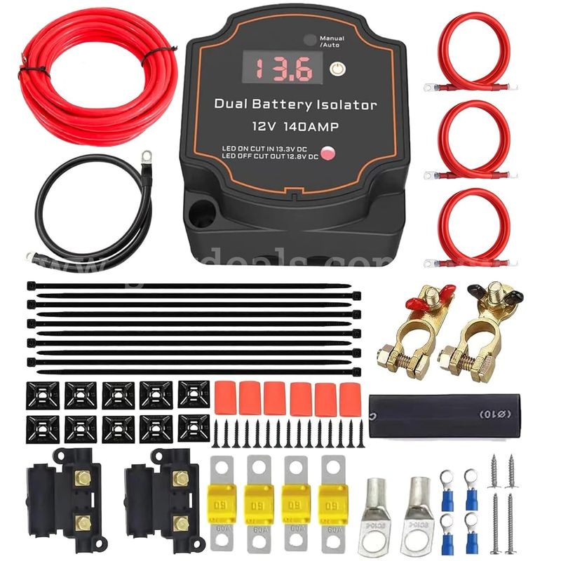 Brand New Dual Battery Isolator Kit Car Truck Boat Marine Rv Camper - $60 Reserve - Shipping Only