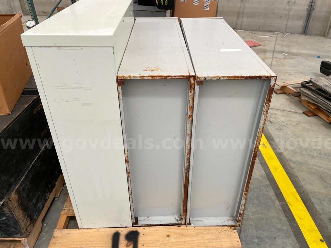 Lot of Three (3) Metal Shelving Units