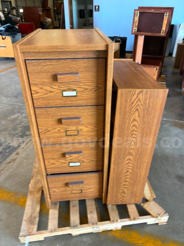 File cabinet and bookcase