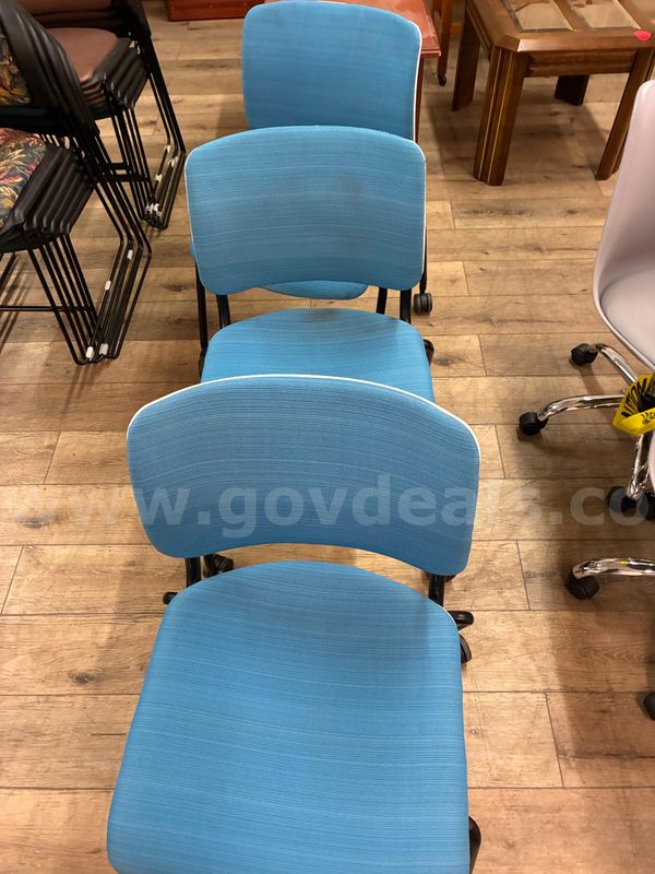 Chairs, wheeled, lot of 3