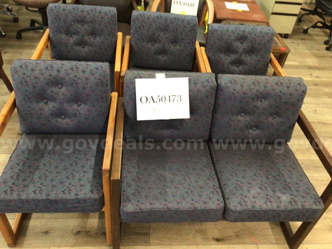 Chairs, stationary, lot of 5