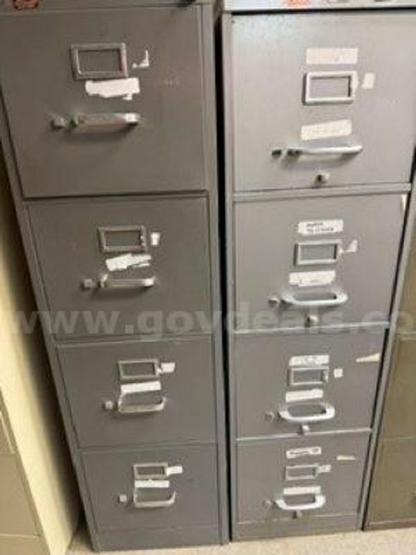 File Cabinet - 4-Drawer - Metal - Lot of 2