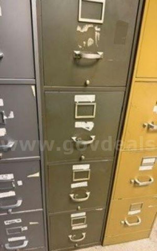 File Cabinet - 4-Drawer - Metal - Lot of 3