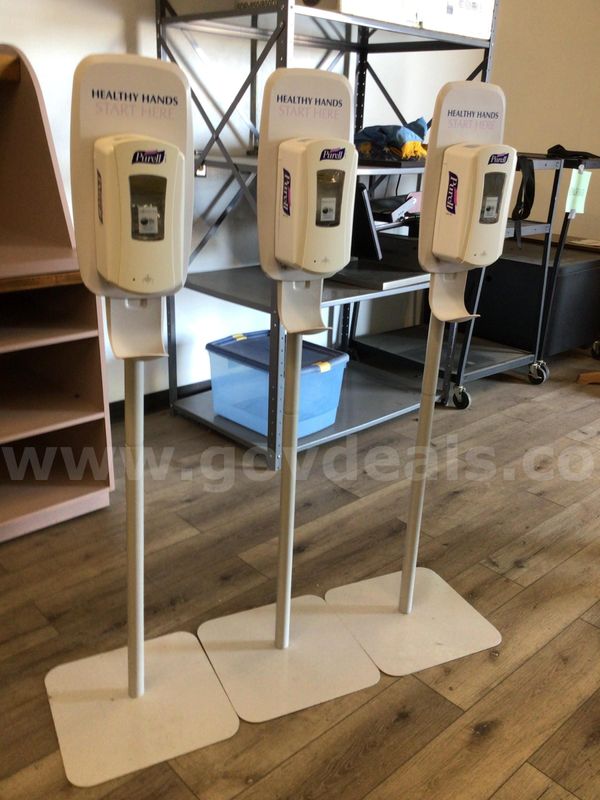 Hand sanitizer stations, lot of 3 - UNTESTED