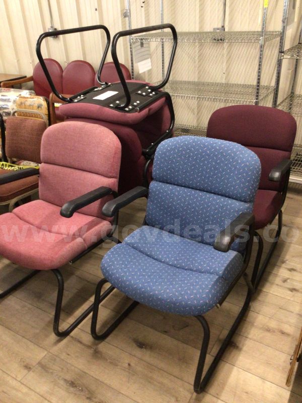Chairs, stationary, lot of 5