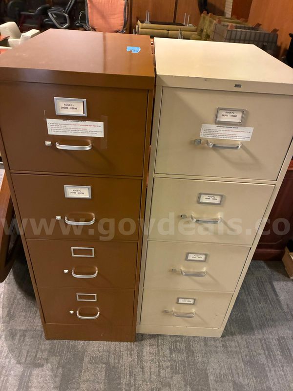 File Cabinets - Lot of 2 Metal - 4 Drawer