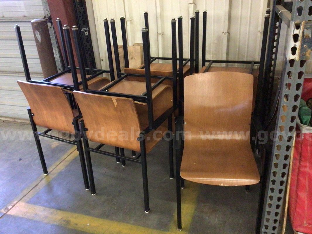 Chairs, stationary, lot of 9