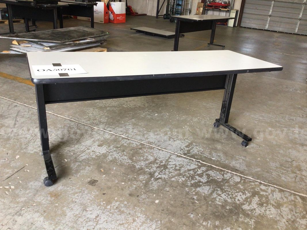 Table, fold-down, wheeled