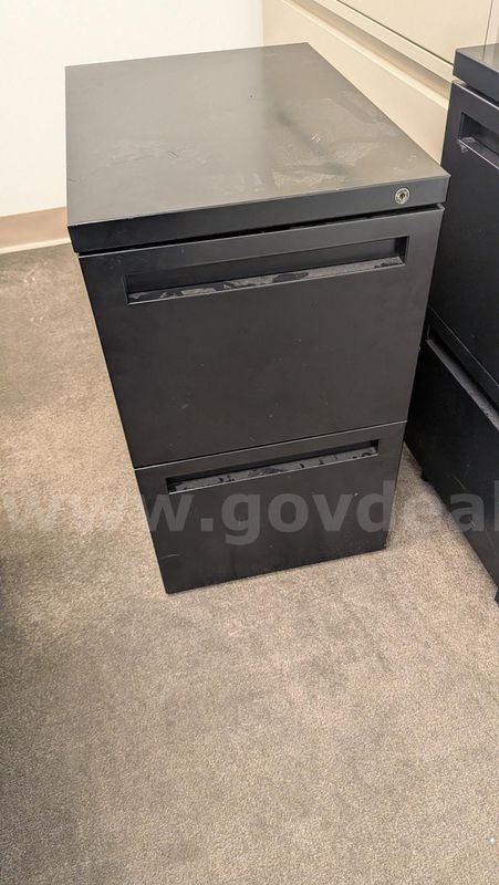 2 Drawer Black File Cabinets