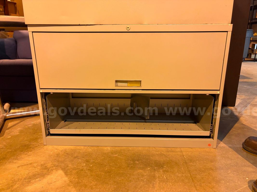 Lot of Beige Lateral File Cabinets