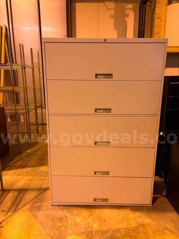 Lot of Beige Lateral File Cabinets