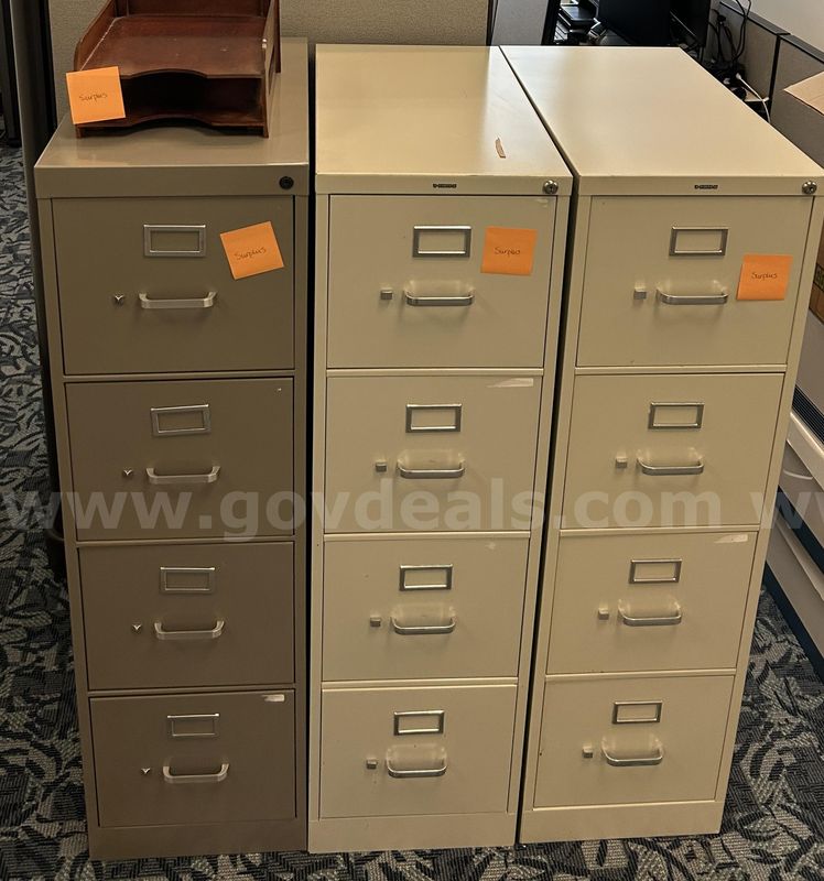 Lot of 3 Filing Cabinets