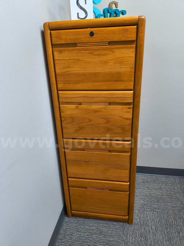 Oak 4 Drawer File