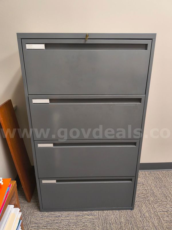 Gray Metal File w/ 4 Drawer