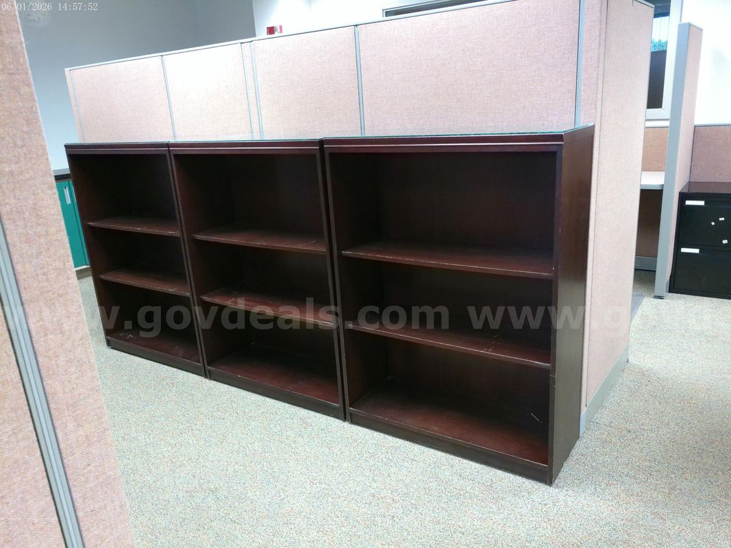 Lot of 3 Glass Top Bookcases