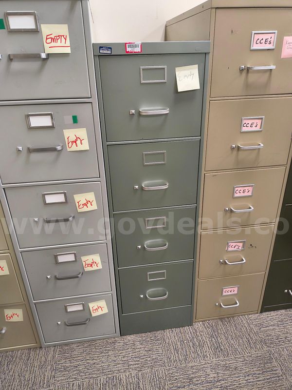 Lot of 5 - 4 Draw File Cabinets