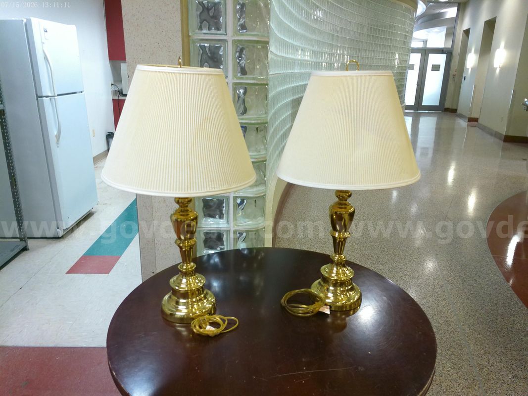 Lot of Pleated Shade Lamps