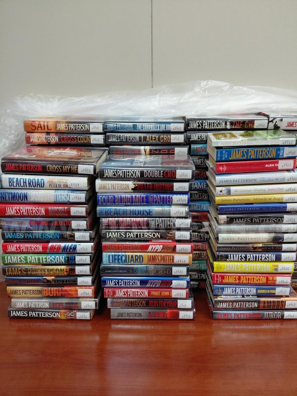 Lot of 104 Discarded James Patterson Library Books