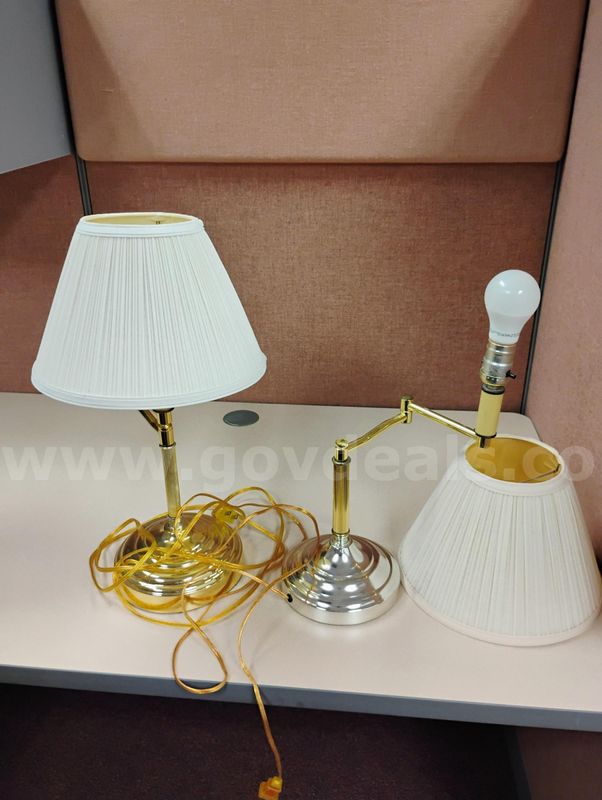 Lot of Two Small Adjustable Lamps