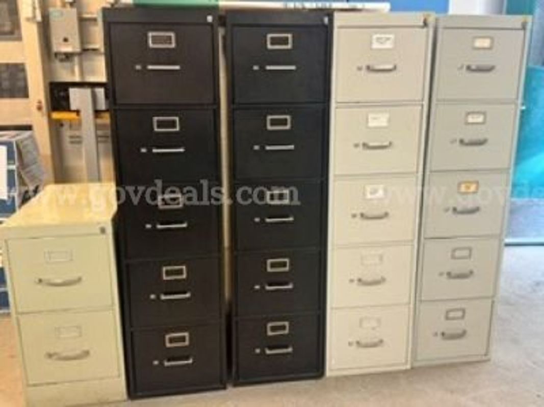 Lot of 5 Miscellaneous File Cabinets