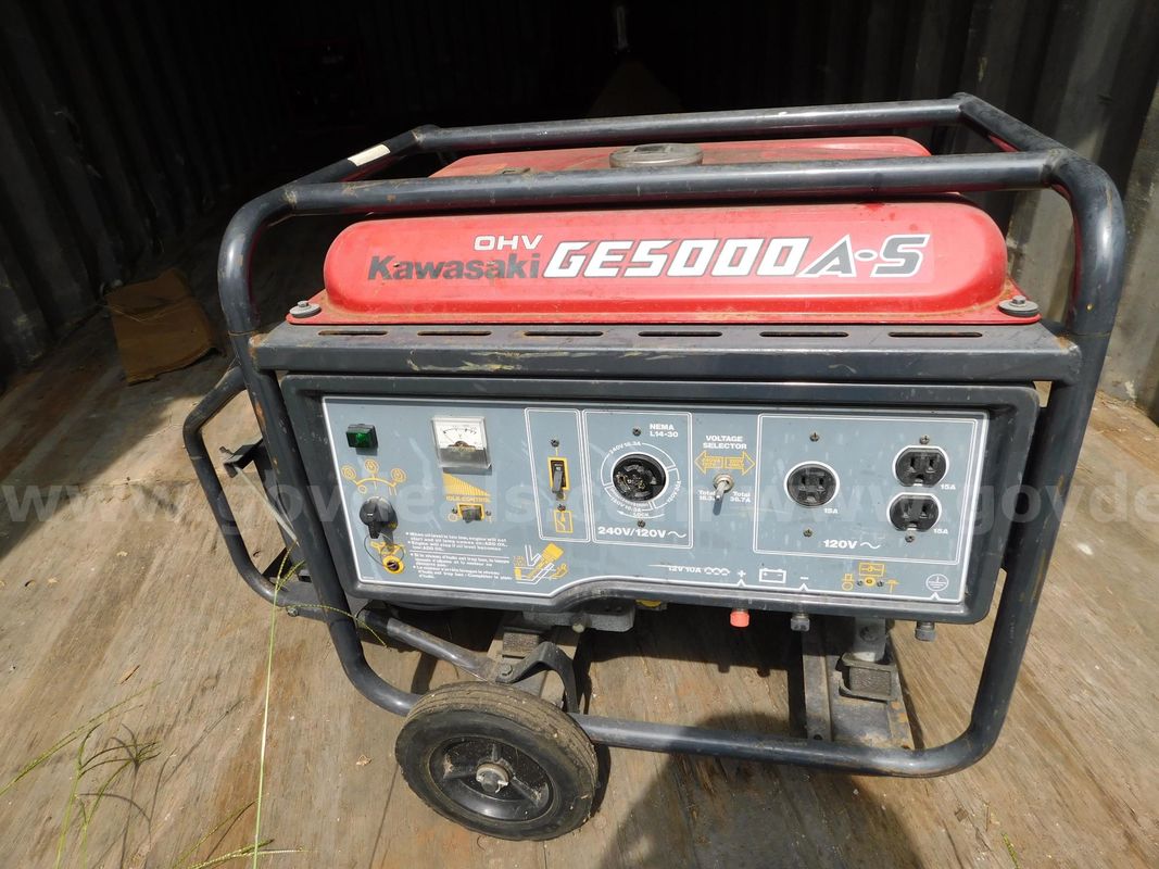 KAWASAKI GE 5000 A-S 9.5 HP GENERATOR