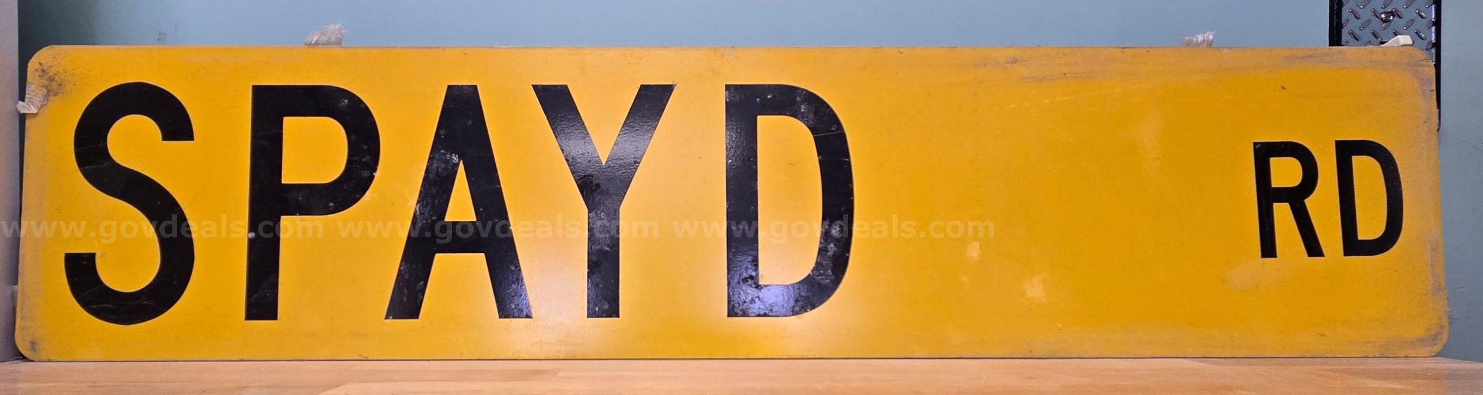 Aluminum Street Sign ** SPAYD DR **