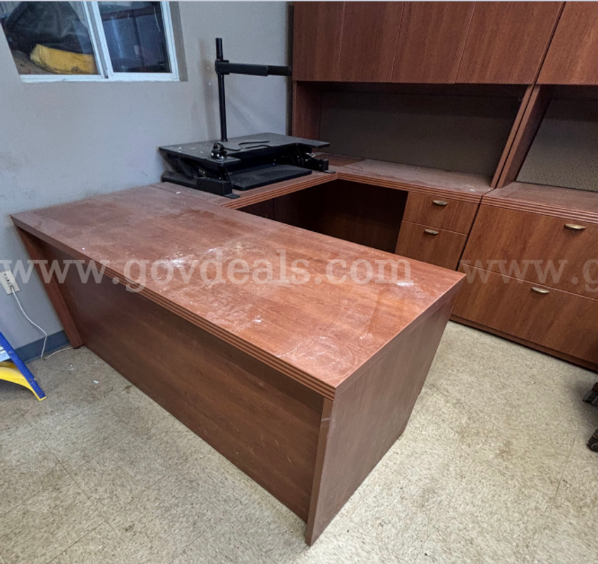 Office Furniture two desks with hutches and one credenza