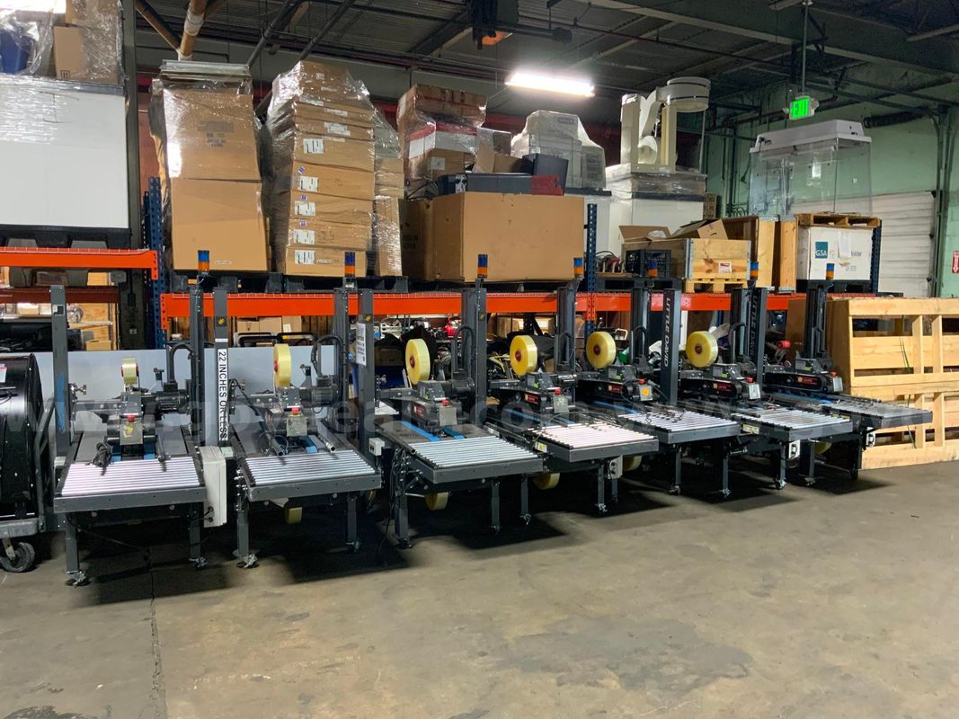 Lot of 7 LoveShaw Little David LDX-RTB 3.0 High Speed Semi-Automatic Random Case Sealer Erector Machine