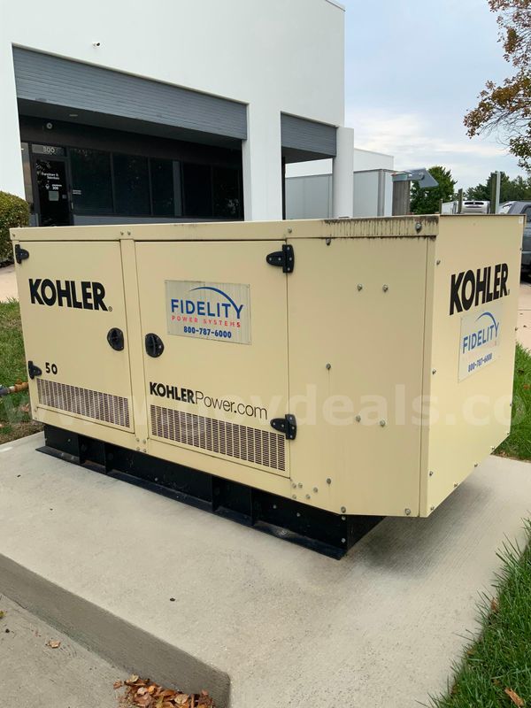 2021 Kohler KG50 Industrial Gaseous Natural Gas Generator Set 53KW 3PH 187.2 Hours #R9